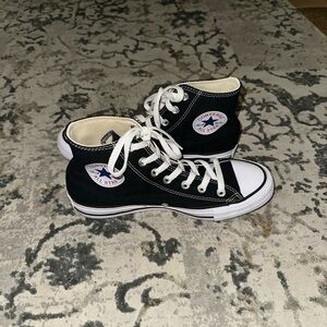Converse black high top size 8